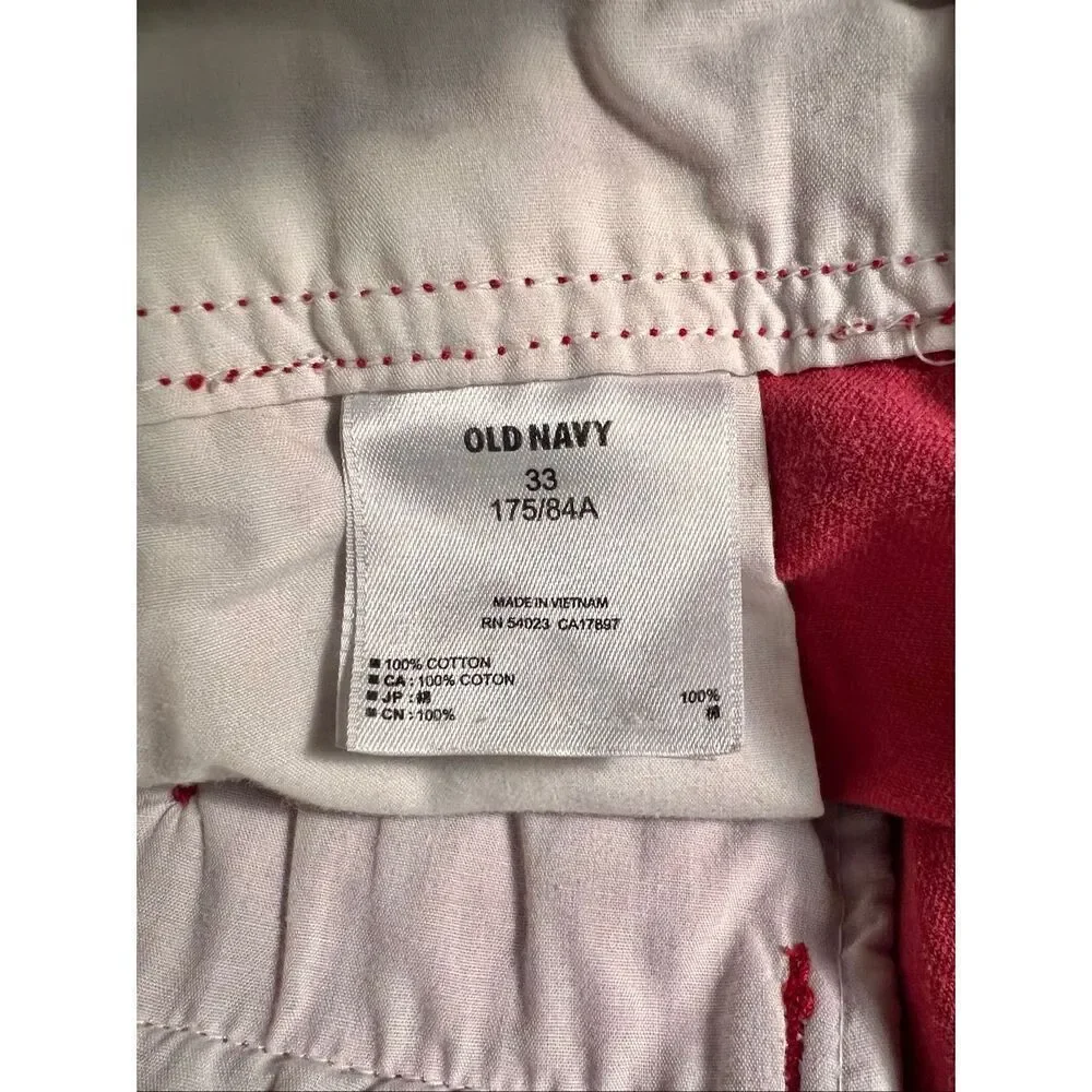 Salmon Coral Old Navy Chino Shorts Size 33 Waist